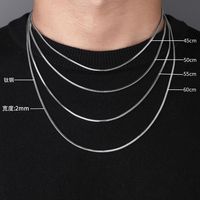 201 Stainless Steel Hip-Hop Solid Color Necklace main image 4