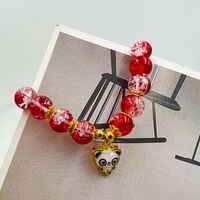 Wholesale Jewelry Glam Cute Shiny Panda Mostacilla Glass Beaded Bracelets sku image 4
