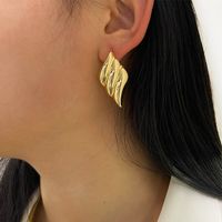1 Pair Retro Simple Style Geometric Plating Copper 18K Gold Plated Ear Studs main image 5