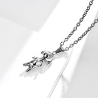 304 Stainless Steel 18K Gold Plated Hip-Hop Retro Plating Dog Pendant Necklace main image 4