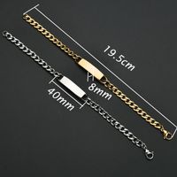 2019 Nouveau Simple Personnalité Boutique Brillant Bande Peut Tailler D'écriture Courbe Inoxydable De Marque À La Mode De Bracelet À La Mode Hommes Femmes Gourmette Bracelet En Acier main image 6