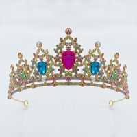 Glam Luxurious Lady Crown Alloy Plating Inlay Zircon Crown sku image 16