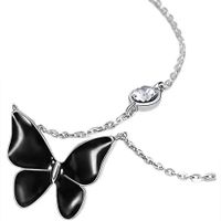 Wholesale Formal Simple Style Butterfly Copper Plating White Gold Plated Pendant Necklace main image 3