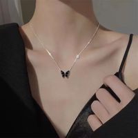 Wholesale Formal Simple Style Butterfly Copper Plating White Gold Plated Pendant Necklace main image 5