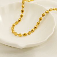 304 Stainless Steel 18K Gold Plated Simple Style Classic Style Plating Solid Color Necklace main image 3