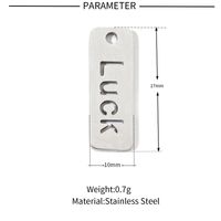 20 Stück/Paket 201 Edelstahl Brief Poliert Anhänger sku image 6