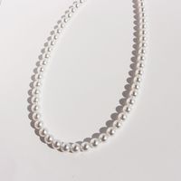 Freshwater Pearl Brass Elegant Simple Style Beaded Geometric Necklace sku image 4