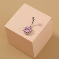 1 Piece Belly Rings Fashion Heart Shape 304 Stainless Steel Plating Zircon main image 9