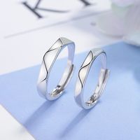 Copper Basic Simple Style Commute Plating Geometric Solid Color Open Rings main image 3