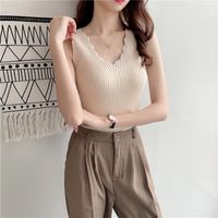 Women's Vest Tank Tops Sexy Solid Color main image 4