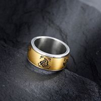 Hip-Hop Retro Color Block 304 Stainless Steel Plating 18K Gold Plated Men's Rings main image 1