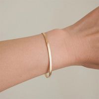 Style Simple Couleur Unie Acier Inoxydable Pas D'incrustation Bracelets sku image 4