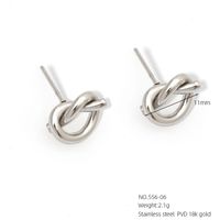 1 Pair Simple Style Classic Style Solid Color Plating Inlay 304 Stainless Steel Artificial Pearls Natural Stone 18K Gold Plated Ear Studs sku image 1