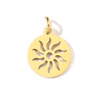 20 PCS/Package 201 Stainless Steel 18K Gold Plated Solid Color Polished Pendant main image 2