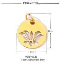 20 PCS/Package 201 Stainless Steel 18K Gold Plated Solid Color Polished Pendant sku image 9