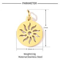 20 PCS/Package 201 Stainless Steel 18K Gold Plated Solid Color Polished Pendant sku image 10