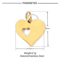 20 PCS/Package 201 Stainless Steel 18K Gold Plated Solid Color Polished Pendant sku image 15