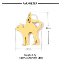 20 PCS/Package 201 Stainless Steel 18K Gold Plated Elephant Leaves Wings Polished Pendant Bracelets sku image 10