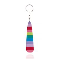 Simple Style Classic Style Color Block Arylic Iron Patchwork LGBT Pride Month Keychain sku image 1