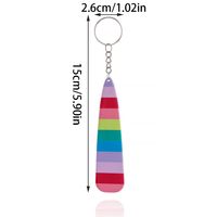 Simple Style Classic Style Color Block Arylic Iron Patchwork LGBT Pride Month Keychain main image 2