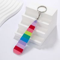 Simple Style Classic Style Color Block Arylic Iron Patchwork LGBT Pride Month Keychain main image 4