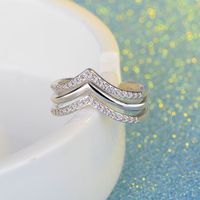 Copper Lady Simple Style Classic Style Inlay Geometric Zircon Open Rings sku image 1