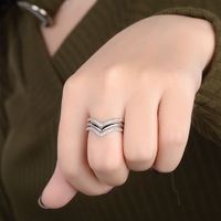Copper Lady Simple Style Classic Style Inlay Geometric Zircon Open Rings main image 1