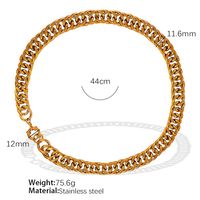 Titanium Steel 18K Gold Plated Simple Style Classic Style Plating Solid Color Bracelets Necklace sku image 8