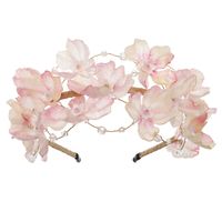 Women's Wedding Sweet Flower Artificial Crystal Cloth Beaded Flowers Hair Band main image 7