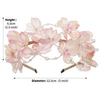 Women's Wedding Sweet Flower Artificial Crystal Cloth Beaded Flowers Hair Band main image 8