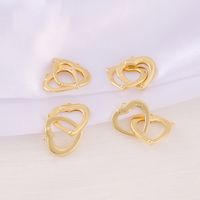1 Piece 16 * 17mm Copper 18K Gold Plated Double Heart Heart Shape Polished Pendant main image 1