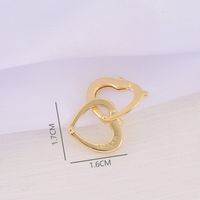 1 Piece 16 * 17mm Copper 18K Gold Plated Double Heart Heart Shape Polished Pendant main image 2
