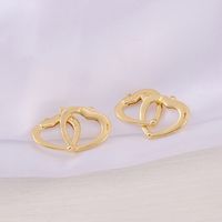 1 Piece 16 * 17mm Copper 18K Gold Plated Double Heart Heart Shape Polished Pendant main image 3