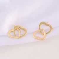 1 Piece 16 * 17mm Copper 18K Gold Plated Double Heart Heart Shape Polished Pendant main image 5