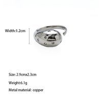 Copper Brass Gold Plated Simple Style Classic Style Asymmetrical Plating Solid Color Zircon Open Rings sku image 4
