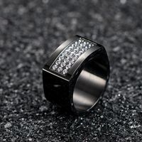 Hip-Hop Retro Solid Color 304 Stainless Steel Plating 18K Gold Plated Men's Rings sku image 13