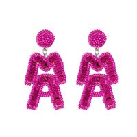 1 Pair Simple Style Letter Beaded Beaded Sequin Nonwoven Drop Earrings sku image 3