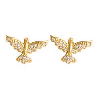 304 Stainless Steel Copper 18K Gold Plated Elegant Sweet Simple Style Plating Inlay Animal Eagle Butterfly Zircon Jewelry Set main image 8