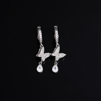 304 Stainless Steel Copper 18K Gold Plated Elegant Sweet Simple Style Plating Inlay Animal Eagle Butterfly Zircon Jewelry Set main image 6