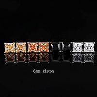 Copper 18K Gold Plated Modern Style Simple Style Classic Style Plating Inlay Geometric Zircon Ear Studs sku image 5