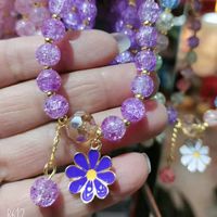Fashion Flower Glass Beaded Women's Bracelets 1 Piece sku image 6