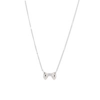Sterling Silver 14K Gold Plated Simple Style Classic Style Plating Bow Knot Pendant Necklace sku image 2