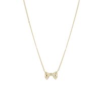 Sterling Silver 14K Gold Plated Simple Style Classic Style Plating Bow Knot Pendant Necklace sku image 1