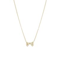 Sterling Silver 14K Gold Plated Simple Style Classic Style Plating Bow Knot Pendant Necklace main image 4