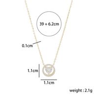 Sterling Silver 14K Gold Plated Simple Style Classic Style Inlay Heart Shape Pendant Necklace main image 6