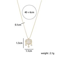 Sterling Silver 14K Gold Plated Simple Style Classic Style Plating Solid Color Pendant Necklace main image 6