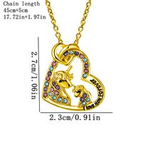 Artistic Animal Unicorn Alloy Plating Inlay Rhinestones Gold Plated Silver Plated Women's Pendant Necklace main image 5