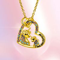Artistic Animal Unicorn Alloy Plating Inlay Rhinestones Gold Plated Silver Plated Women's Pendant Necklace main image 3