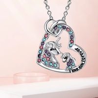 Artistic Animal Unicorn Alloy Plating Inlay Rhinestones Gold Plated Silver Plated Women's Pendant Necklace main image 1