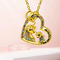 Artistic Animal Unicorn Alloy Plating Inlay Rhinestones Gold Plated Silver Plated Women's Pendant Necklace main image 4